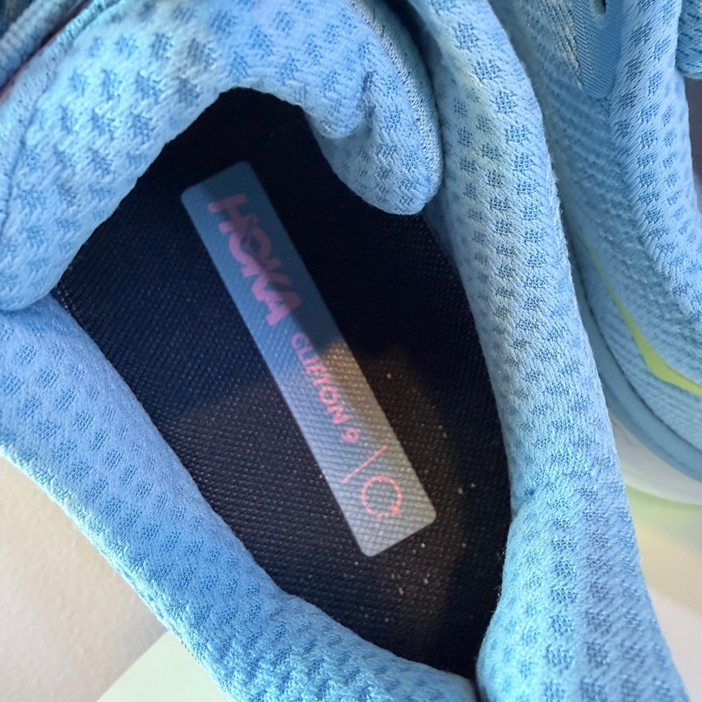 Hoka Sky Blue and Pink Running Shoes - Picture 6 of 10